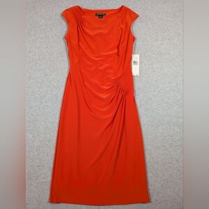 Lauren Ralph Lauren Pleated Sleeveless Stretch‎ Aline Dress Size 4